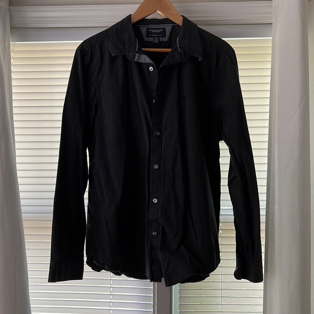 Mens American Eagle XL charcoal button down